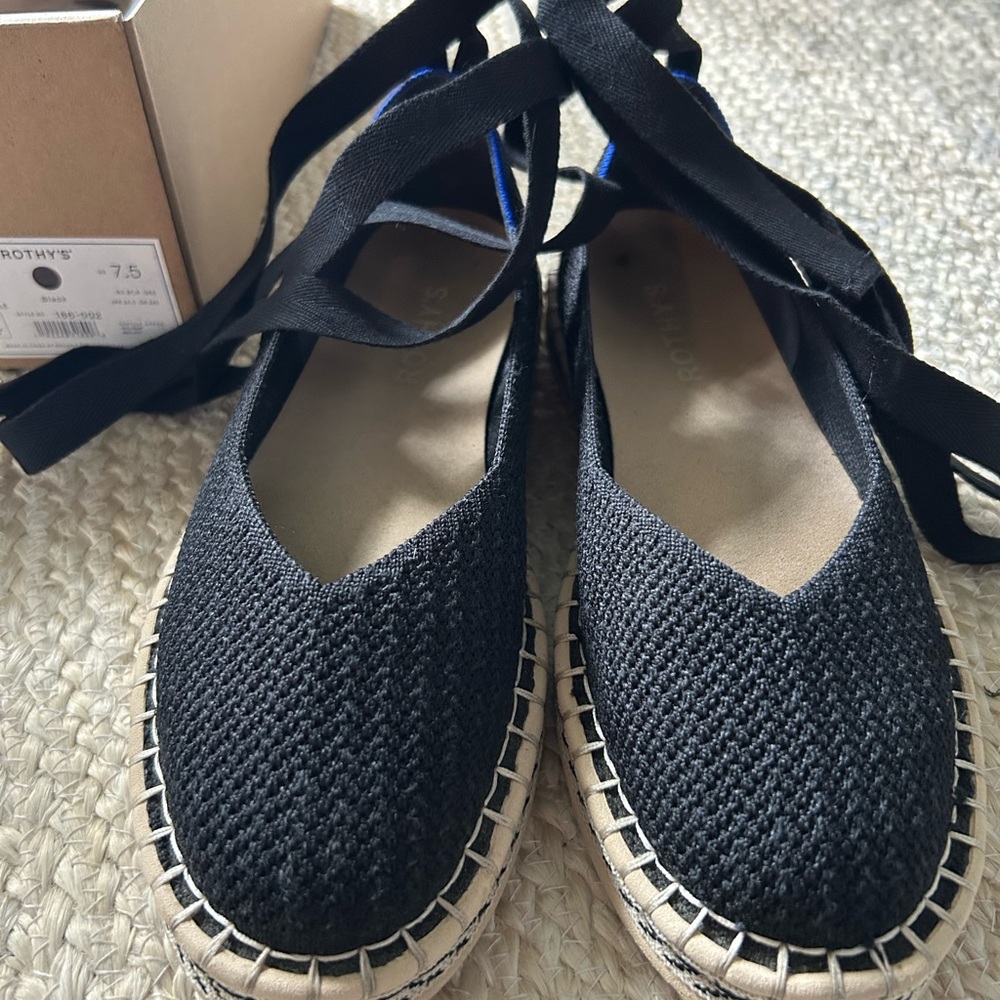 Rothy’s Women's Black Espadrille Flats 7.5